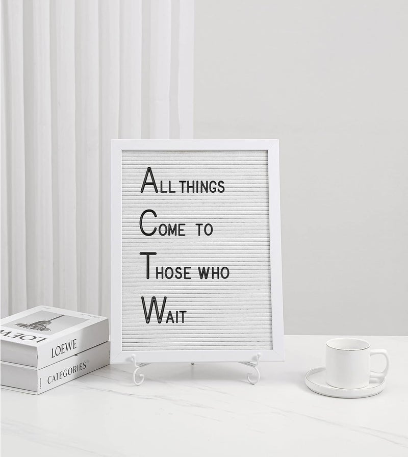 G GAMIT Letter Board Sign White Frame 12x16 - Felt Baby Announcement With Big Letters, Large Sign & Message Board With Stand and Canvas Bag - Image 3